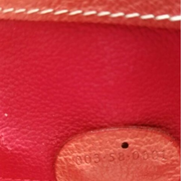 New VTG Gucci XL Red Suede Backpack Leather Straps - Picture 5 of 8